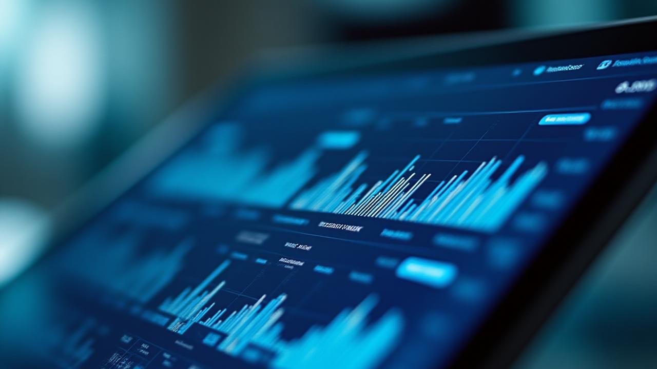 Papan pemuka analitik masa nyata Bloomflow pada tablet digital