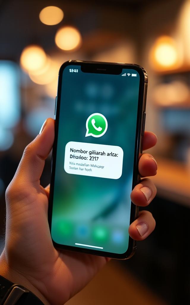 Antaramuka WhatsApp Bloomflow pada telefon pintar